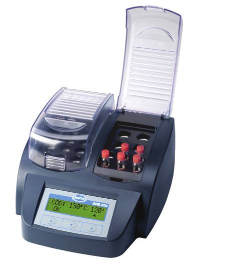DRB200 Digital Reactor Block: 21 x 16 mm vial wells, 4 x 20 mm vial wells, 230 VAC. Product Number: LTV082.52.42001 The Desalytics Store